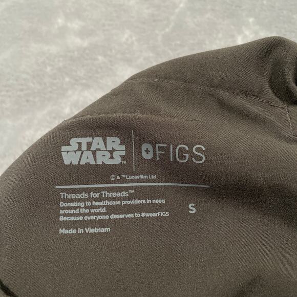 Figs Pants Small Brown Star Wars Mandalorian Grogu Joggers Cargo Medical Nurse - Picture 4 of 14